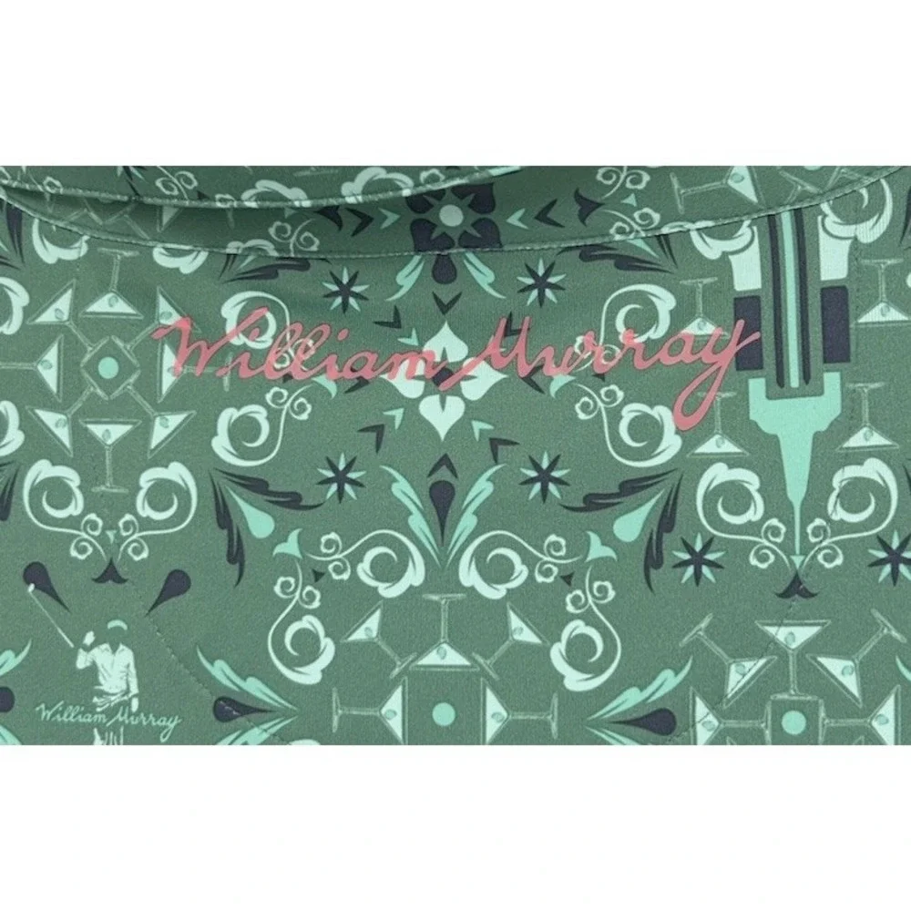 William Murray Golf Green Geometric Print Polo